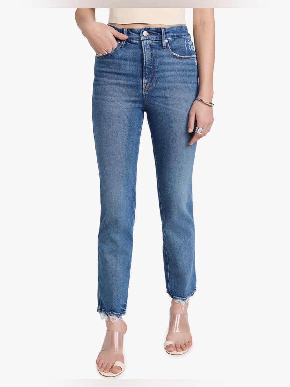 Good American. Good Curve Straight Jeans Size 31.